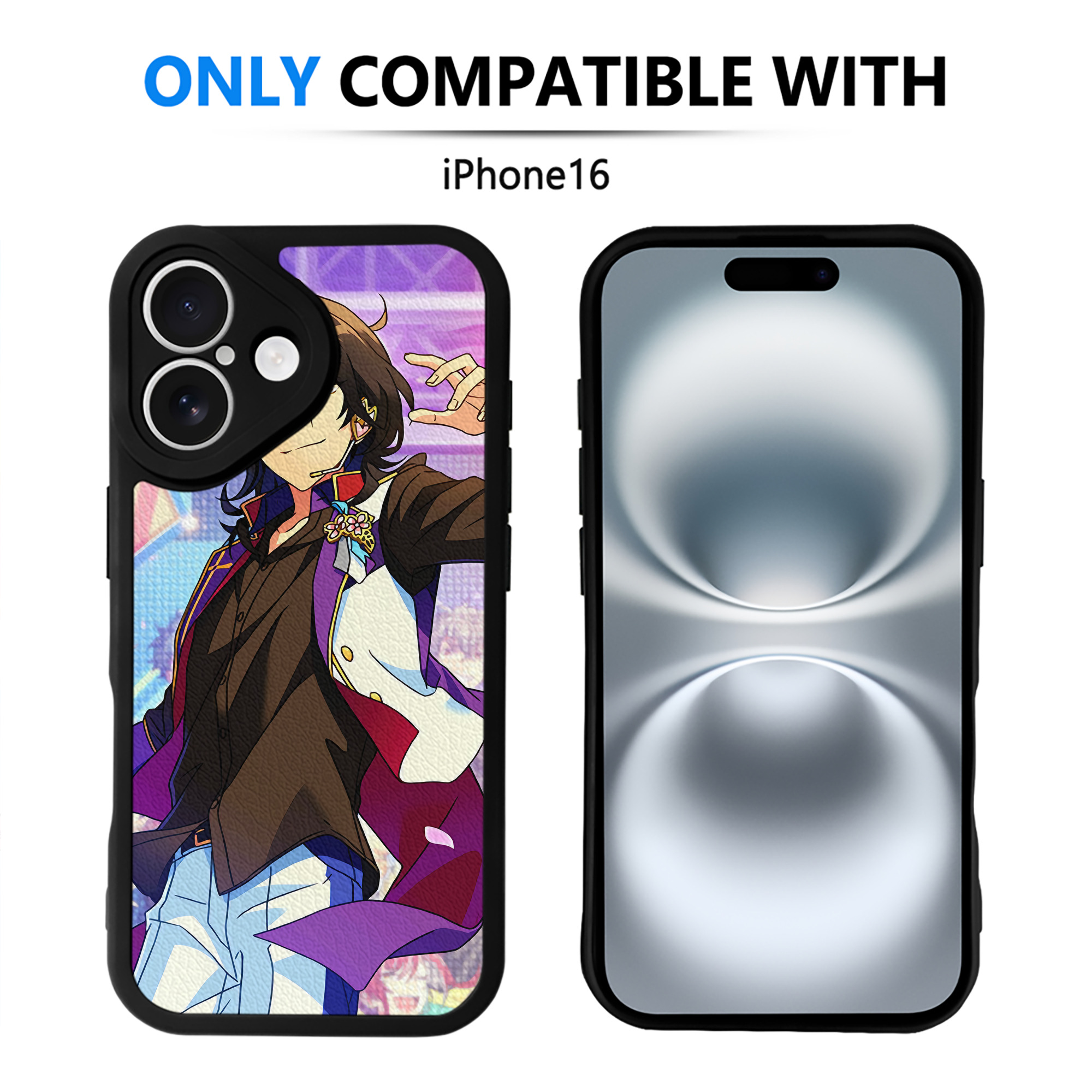 （画像用） あんさんぶるスターズ! Ensemble Stars 【iPhone 16シリーズ対応】シリコンスマホケース（レザー調） 材質：シリコン
